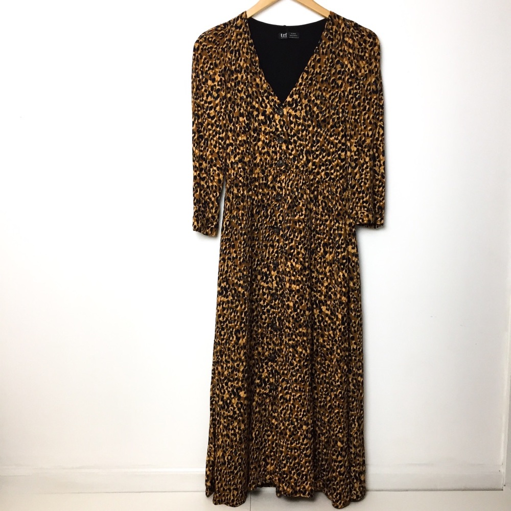 Zara trf Collection Animal Print Dress